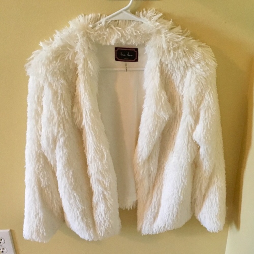 Faux Fur Bridal Jacket - small